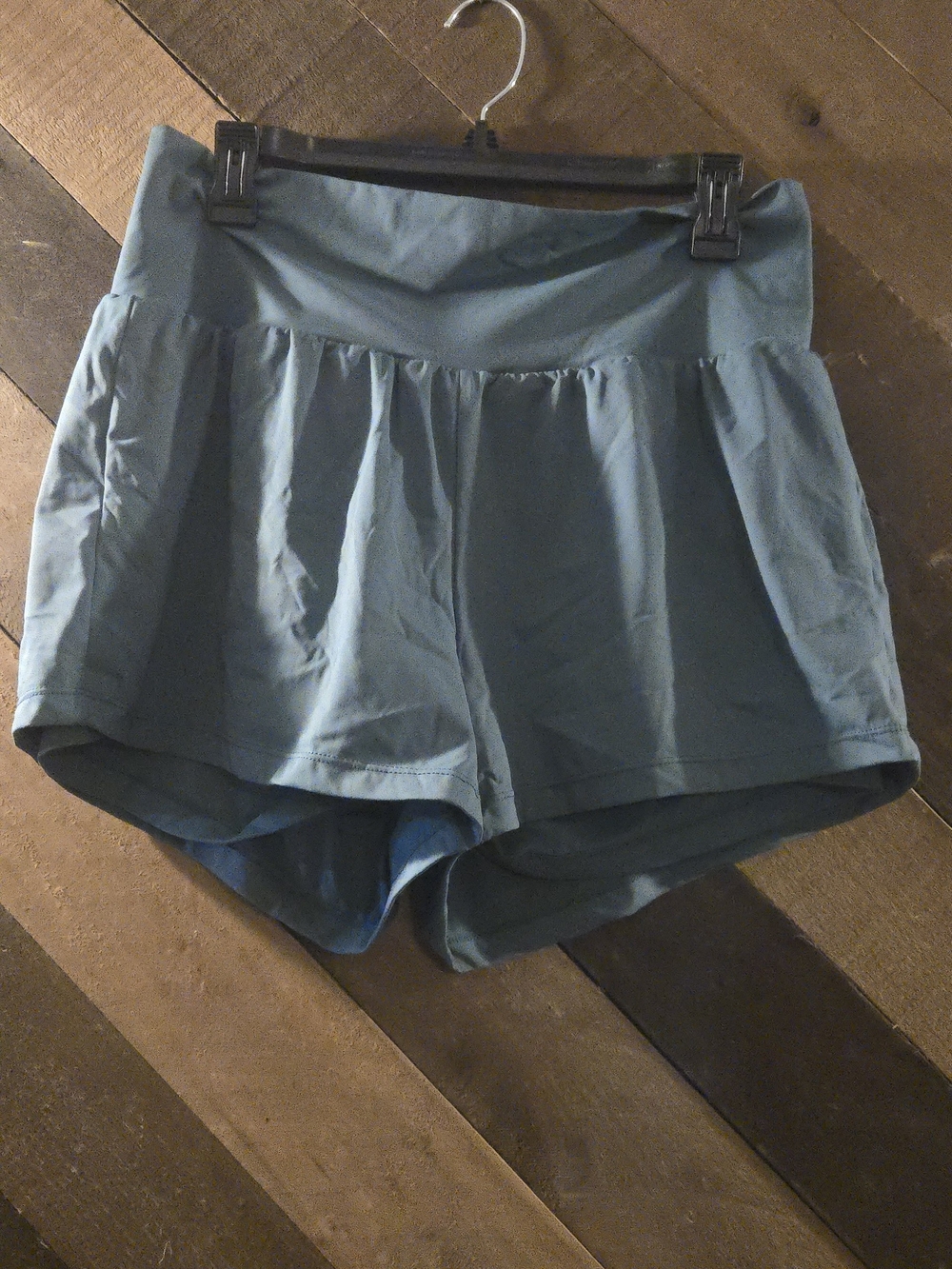 HALARA Teal Flared Skort-Style Active Shorts